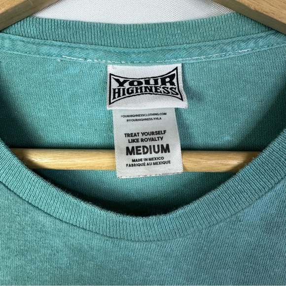 Zumiez Your Highness Manifest Blue Washed Skeleton Short Sleeve T-Shirt M - Picture 5 of 5